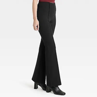 Women's High-Rise Pull-On Flare Pants - A New Day