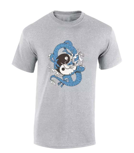 Japanese Water Dragon Mens T Shirt Funny Japan Koi Samurai Classic Fashion