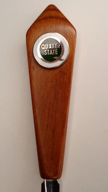 Vintage Quaker State Motor Oil Wood Handled Letter Opener BK3D