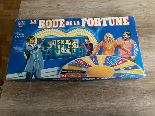 MB La Roue de la Fortune  De 2 à 4 joueurs 1987 Jeu de société Vintage Incomplet