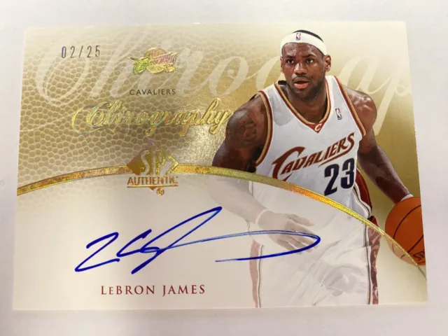 2007-08 Upper Deck SP Authentic Chirography Gold Lebron James auto 2/25