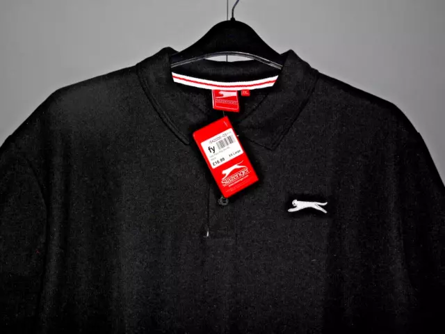 Bnwt ** Slazenger Black Polo Shirt Size Xxl £16.99