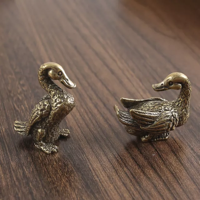 Brass Mandarin Duck Ornaments Office Chinese Decor Wedding Sculpture 2