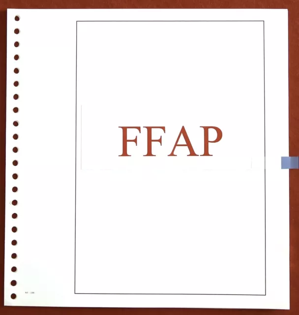LOT DE 7 feuillets FFAP ** F.F.A.P. DU N°1 au N°6  - En feuilles SUPRA Y&T