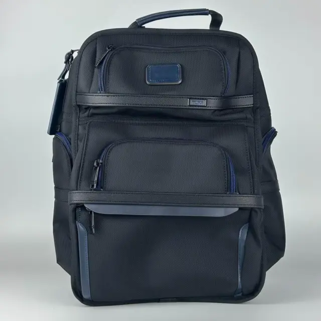 TUMI ALPHA3 Brief Pack Backpack FXT Ballistic Nylon Leather Nylon Blue Line