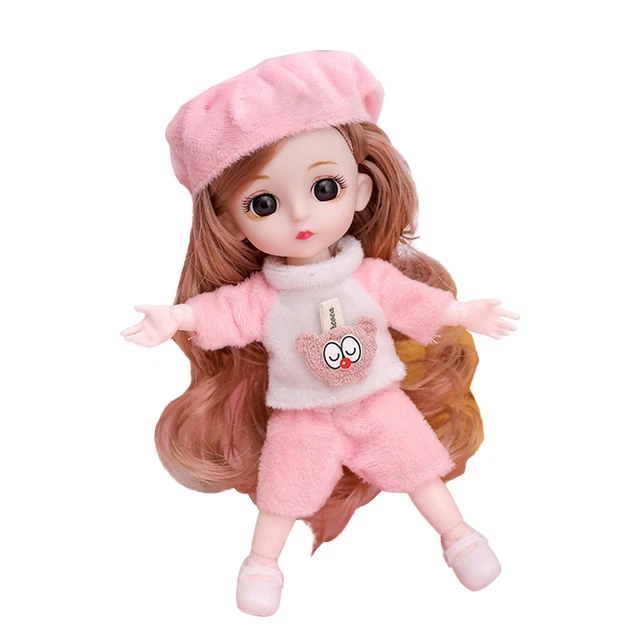 16cm DIY Dress Up Gift For Girl Mini Doll Kids Toy Cute Home Baby Pretend Play