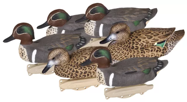 Outdoors, 8015SUV Green Wing Teal, 10.5 inch, Waterfowl Decoy, 6 Pack,4.4 Pounds