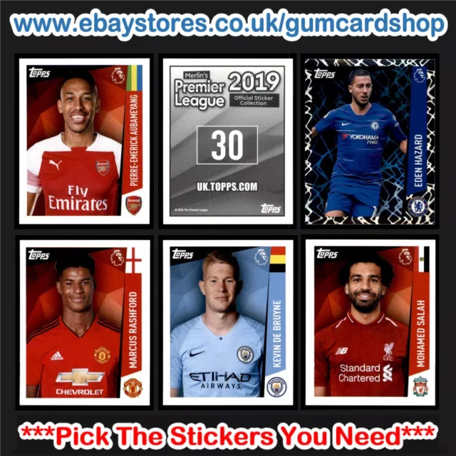 Merlins Premier League 2019 (81 to 160) *Please Select Stickers*