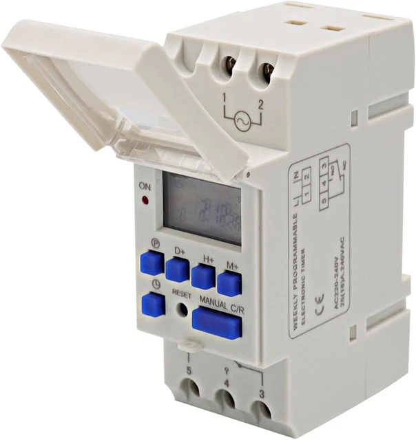 Crepuscolare Da Esterno Timer Digitale Settimanale 12V 16A