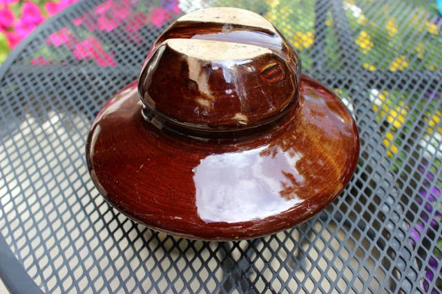 Early LAPP Multi Part Porcelain Ceramic Insulator, Light Brown VNM