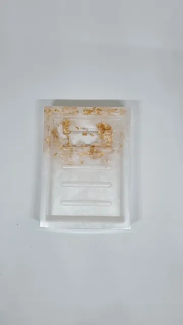 Jabón angular oro blanco resina epoxi 1 ud.