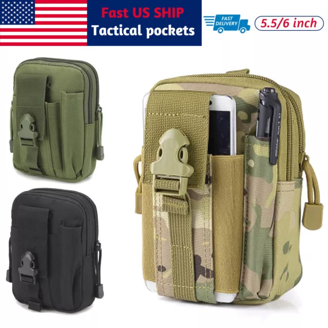 Tactical Molle Pouch EDC Belt Waist Military Waist Bags Fanny Pack Bag Pocket US