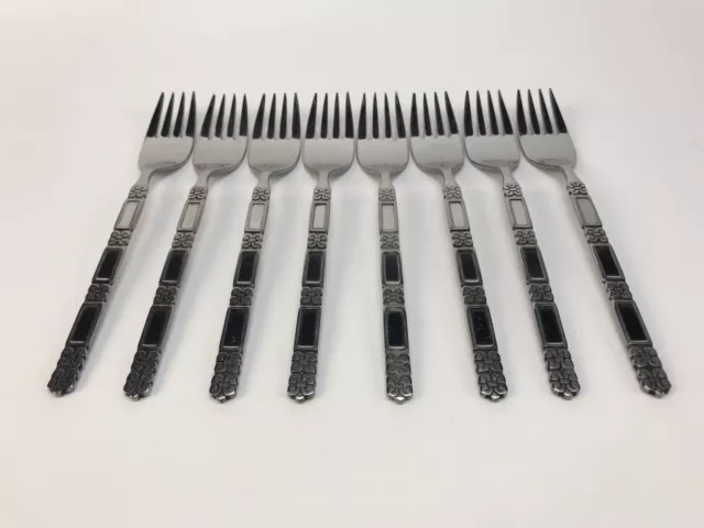 Set of 8 Oneida Community Stainless MADRID No Black Salad Dessert Forks Fork