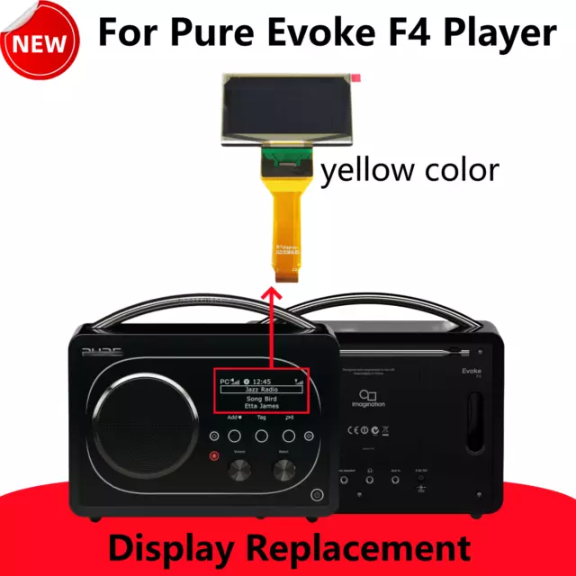 Für Pure Evoke Flow F4 Bluetooth Radio Musik Player Display Screen Ersatz Repair