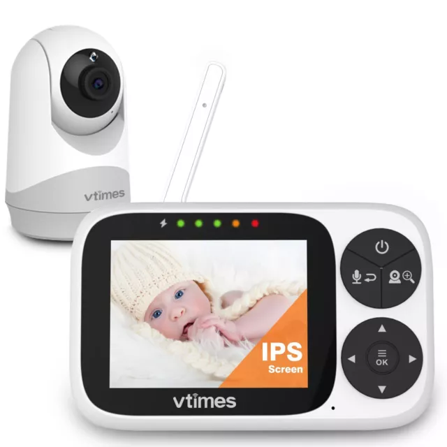 Baby Monitor with Camera and Audio, 3.2" IPS Screen Video Baby Monitor No WiF...