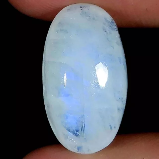 16.75 CT Natural Rainbow Moonstone Cabochon Sri Lanka Gemstone 11x21x7 mm eb_411