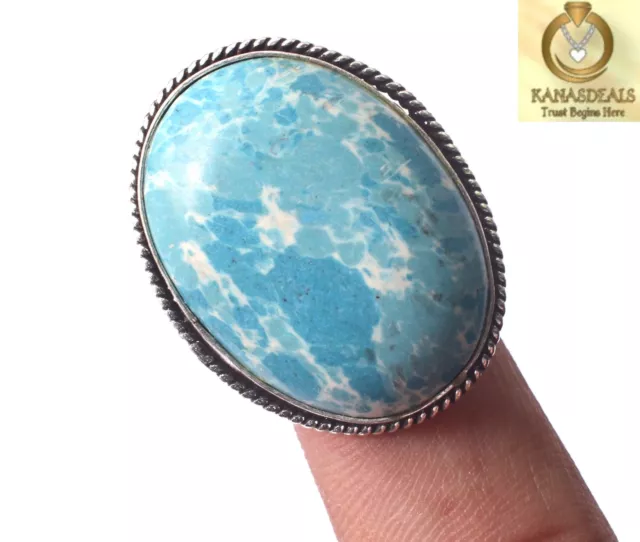 Larimar Plated Ring Pretty Jewellery 9 GM Value-Priced @1.99-85619