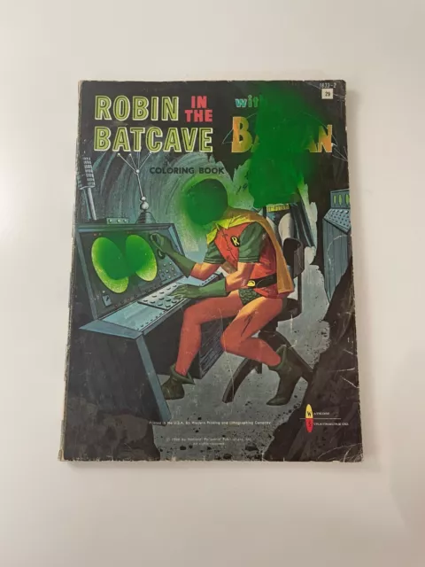 1966 Whitman Batman Coloring Book comic LIGHTLY COLORED dc robin joker