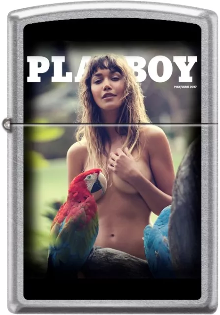 Zippo Playboy May 2017 Cover Street Chrome Windproof Lighter NEW RARE