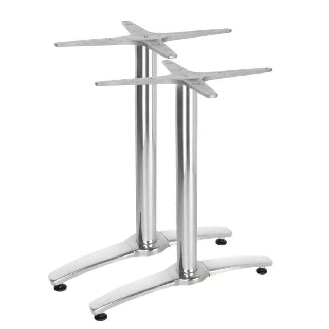 Bolero (Pack Of 2) Aluminium Twin Leg Table Base Gh985