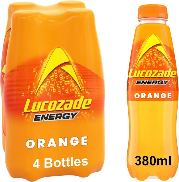 LUCOZADE ENERGY DRINK Orange 4 X 380ml 3 70 PicClick UK lucozade-energy-drink-orange-4-x-380ml-3-70-picclick-uk