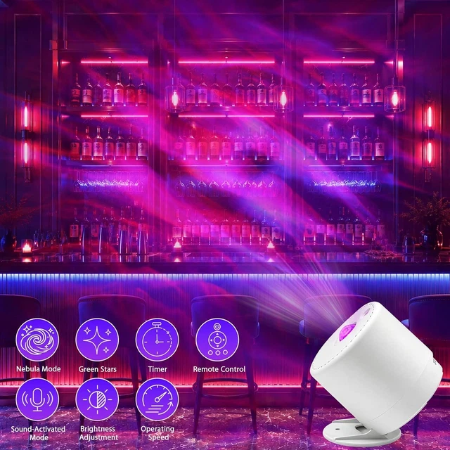 Led Dimmable Timer LED STAR PROJECTOR Galaxy Night Light Remote Control Dimmable Timer £23 ...