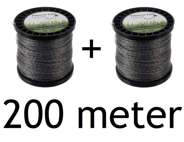 200 m Schneidfaden für Freischneider 2.4 mm, Ersatzfaden für Motorsense.