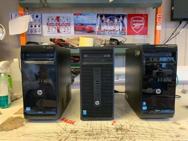 Joblot X3 Desktop Pc With Hard Drives, No Os Hard Drive Are Wiped