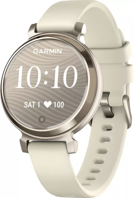 Garmin - Lily 2 Smartwatch 34 mm Anodized Aluminum - Cream Gold with Coconut ...