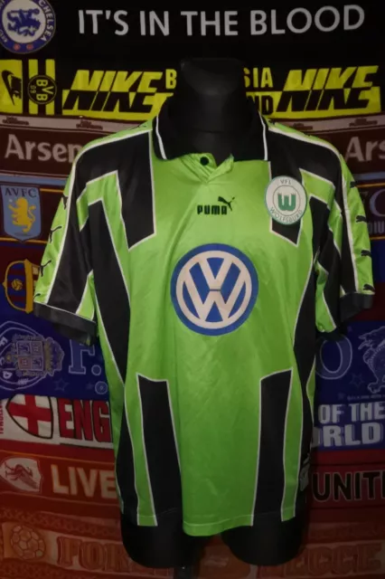 3/5 VfL Wolfsburg adults XXL 1999 home football shirt jersey soccer