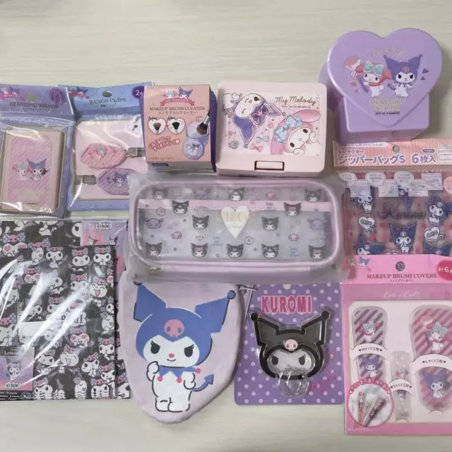 Sanrio item lot of 11 Frame keychain Zipper bag Letter set Square stand mirror