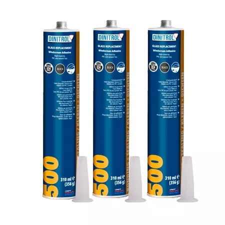 3 x DINITROL 500 WINDSCREEN FITTING BONDING ADHESIVE GLUE SEALANT GLASS OEM