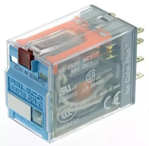 Releco DPDT Plug In Latching Relay - 5 A  24V ac