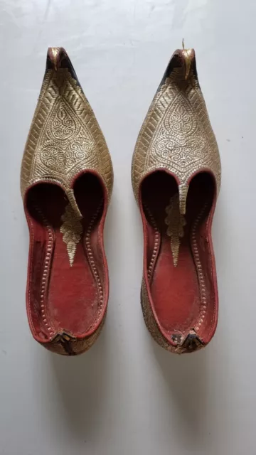 Reuben Antique Gold Medium Orient.old Slippers, Golden Shoes. Middle East