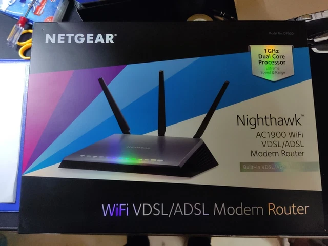 modem router Netgear Nighthawk D7000-100 PES wifi AC1900 4porte gigabit Ethernet