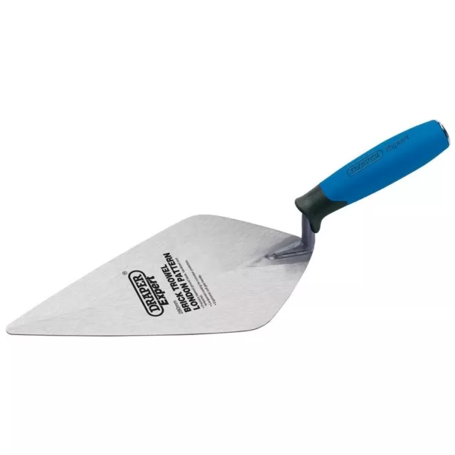 Draper 275Mm Soft Grip Stainless Steel London Pattern Brick Trowel, 82148