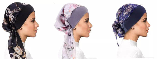 3 PACK Chemo Headwear Turban Cancer Women Hair Loss Chemotherapy Hat Head Scarf