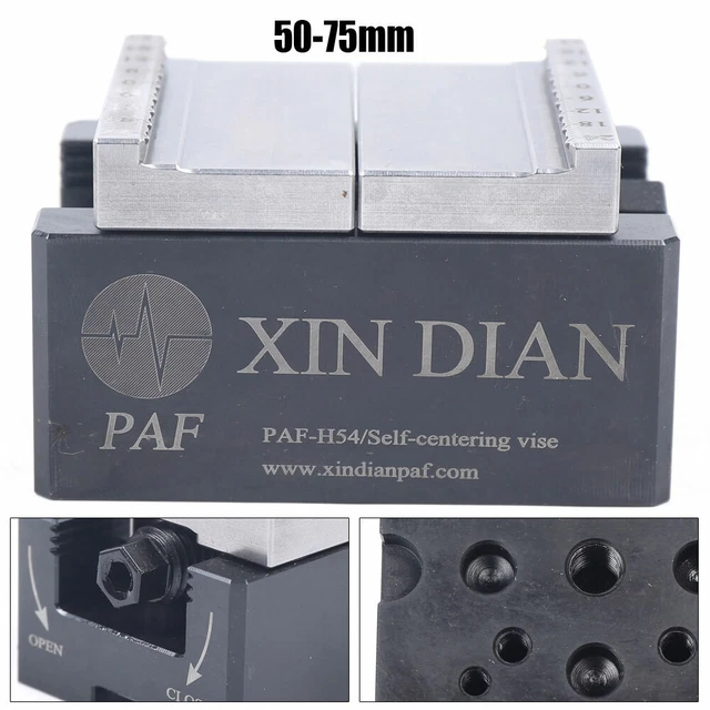 CNC Self-centering Vise Fixture CNC Machining Tool 8-55mm / 50-75mm Processor