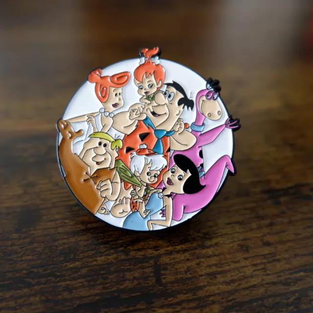 Flintstones Fred Velma Barney Dino Cartoon Enamel Pin Brooch Button + Gift Bag