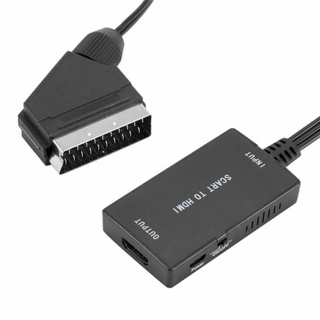 SCART TO HDMI Converter Cable Video Adapter For Panasonic DVD / VCR