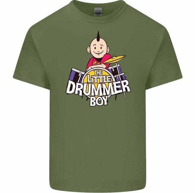 T-shirt divertente da uomo The Little Drummer Boy batteria rock band 10