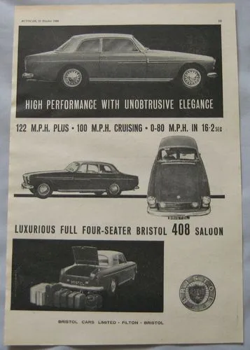 1964 Bristol 408 Original advert