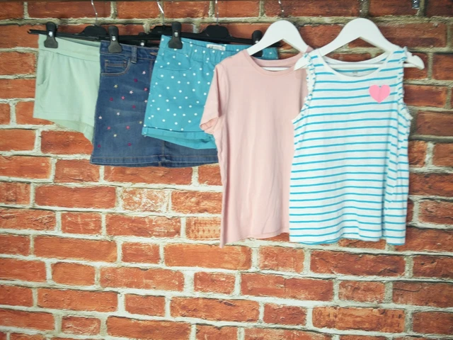 Girls Bundles Aged 9-10 Years H&M Next Etc Denim Skirt Shorts T-Shirt Top 140Cm