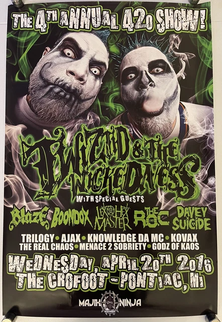Twiztid - 420 2016 Concert Poster 24x36 4/20 Blaze Ya Dead Homie the R.O.C. amb