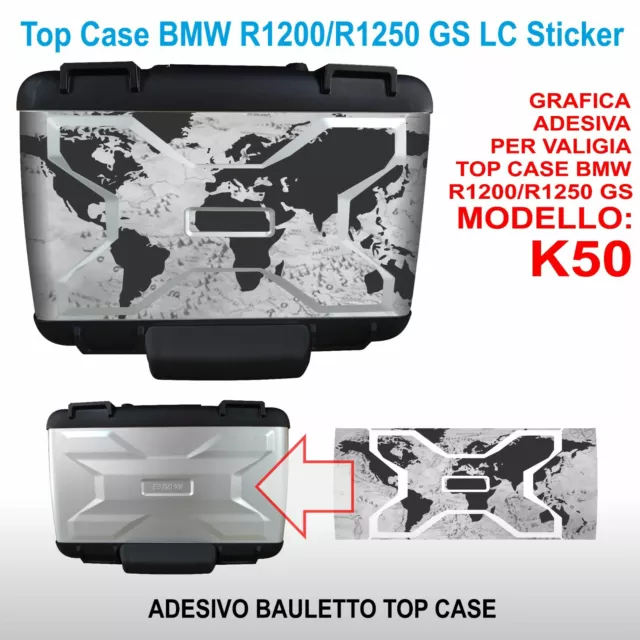 SET 2 AUFKLEBER für Koffer Vario BMW R1200 R1250GS LC (Blk) Bags