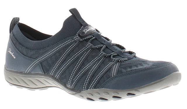 Skechers Womens Trainers Breathe Easy First l Lace Up navy UK Size