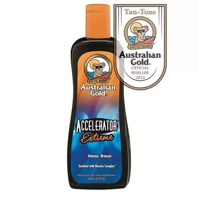 Australian Gold Accelerator Extreme 250ml Sunbed Tan Cream Tanning Lotion