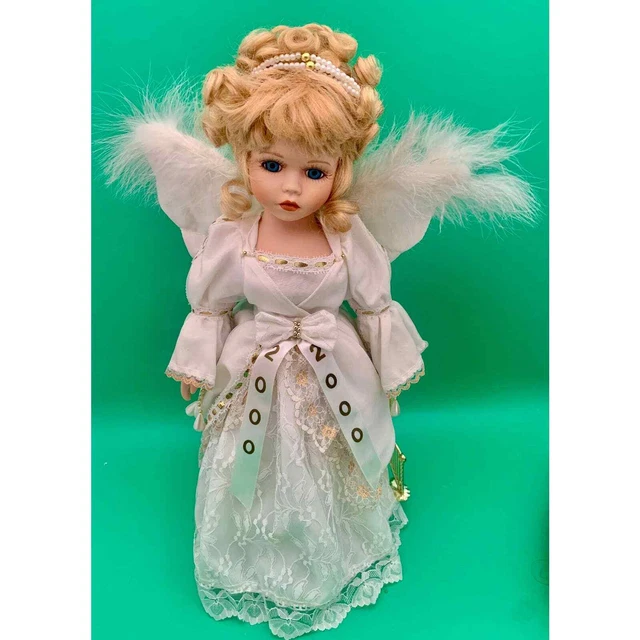 18" Heritage Signature Grace Porcelain Doll Vintage Year 2000 Guardian Angel