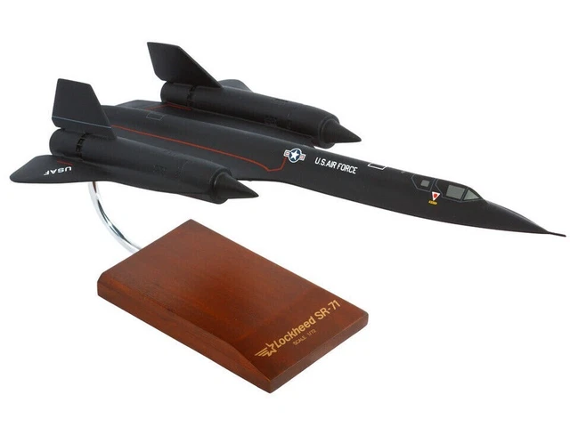 Modèle Avion SR-71 Blackbird En Alliage 1/144 - Collection, Décoration - 22,5 X 11,5 X 14 Cm, Avec Présentoir - 9