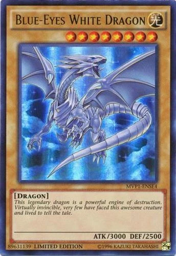 Yugioh! 1x Blue-Eyes White Dragon - MVP1-ENSE4 - Ultra Rare - Limited Edition Ne